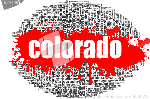 Image of Colorado word cloud design