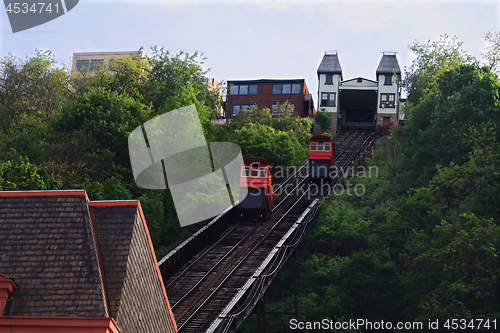 Image of Duquesne Incline in Pittsburgh, Pennsylvania, USA. 