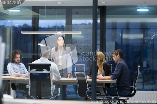 Image of Startup Business Team At A Meeting at modern office building