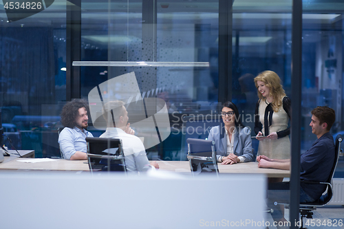 Image of Startup Business Team At A Meeting at modern office building