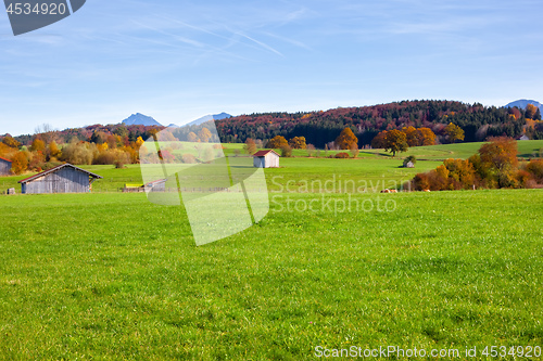 Image of autumn scenery at Murnau Bavaria Germany