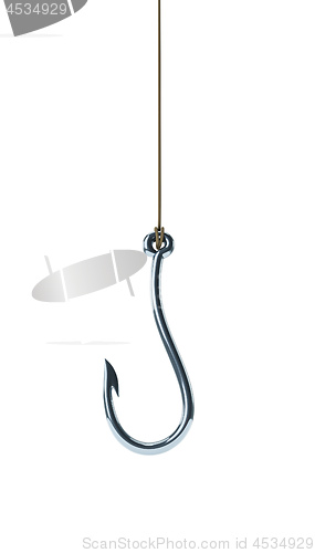 Image of fishing hook isolated on white background