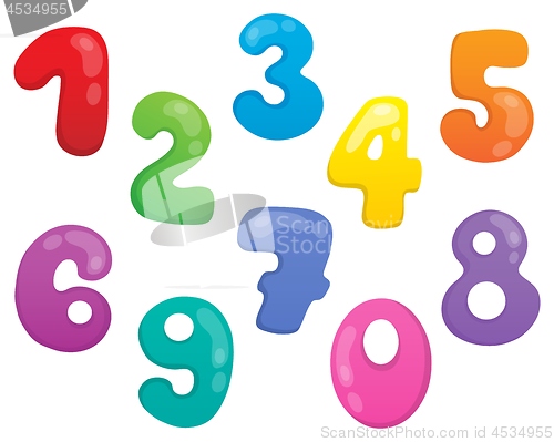 Image of Stylized numbers theme set 1