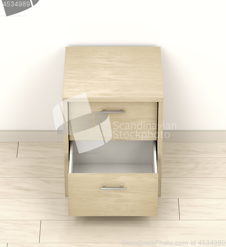 Image of Wood nightstand