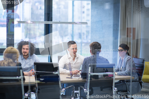 Image of Startup Business Team At A Meeting at modern office building