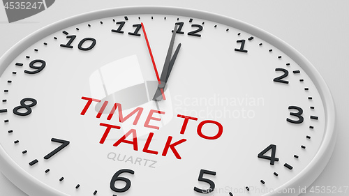 Image of time to talk modern bright clock style 