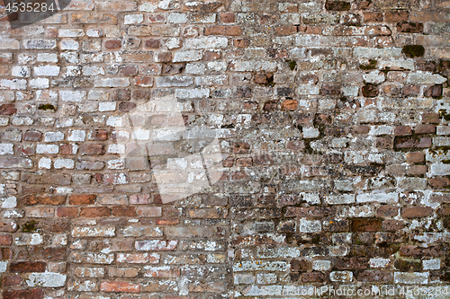 Image of Antique brick wall texture grunge texture.