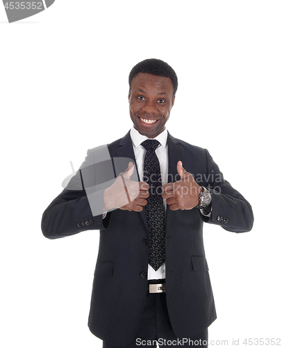 Image of African business man with thump up sign