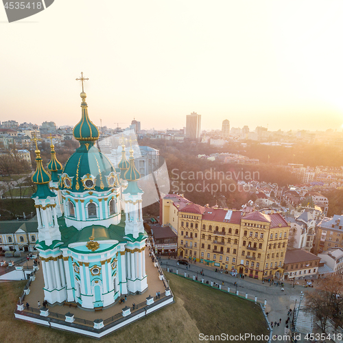 Image of Andrew\'s Church on Andrew Descent in Kiev