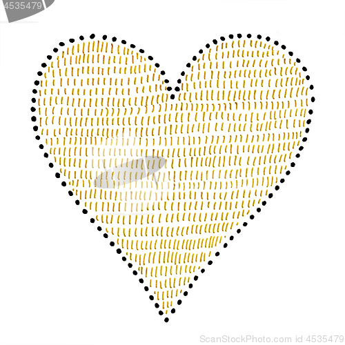 Image of Heart love symbol with abstract pattern