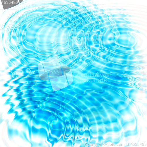 Image of Abstract blue circular water ripples