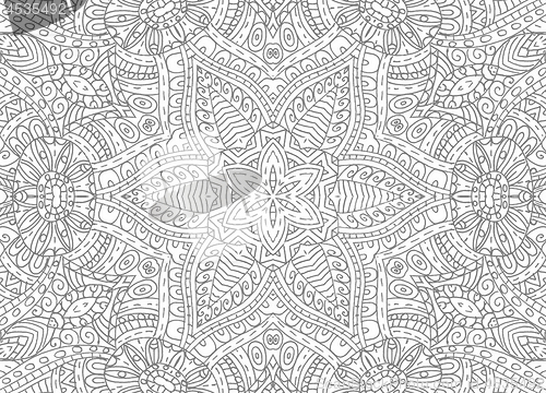 Image of Black and white abstract outline pattern