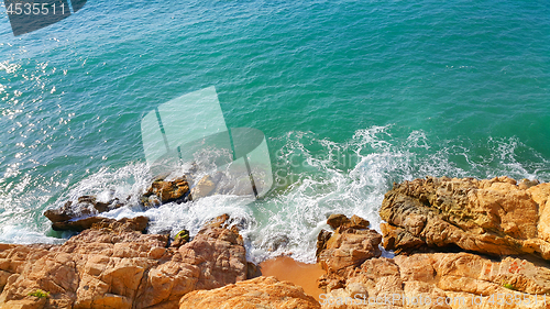 Image of Beautiful sea view from the top of the cliff