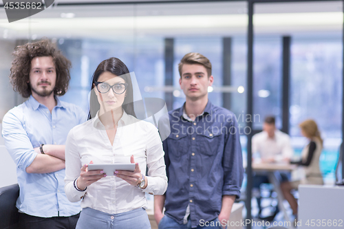 Image of Portrait of a startup business team At A Meeting