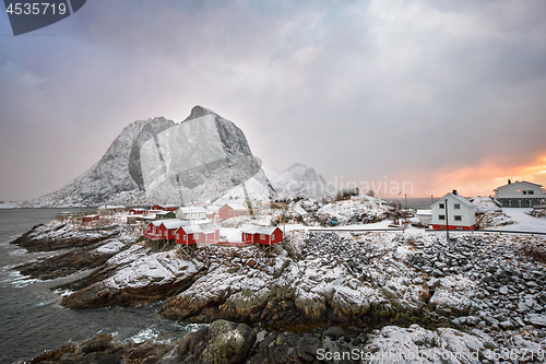 Image of Hamnoy fishing village on Lofoten Islands, Norway