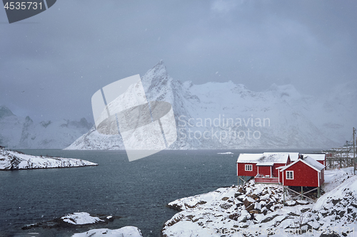 Image of Hamnoy fishing village on Lofoten Islands, Norway 