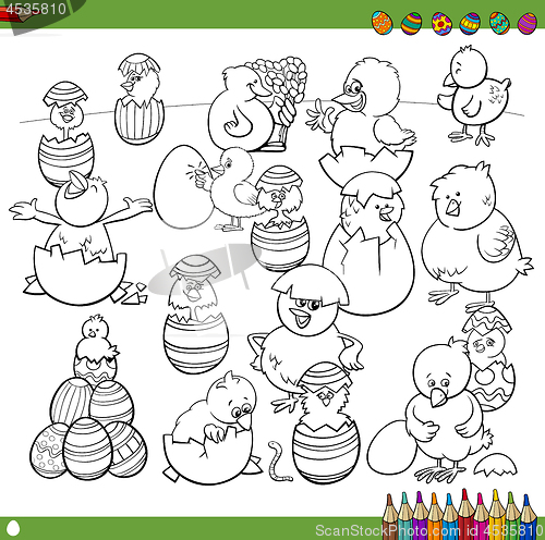 Image of easter characters coloring book