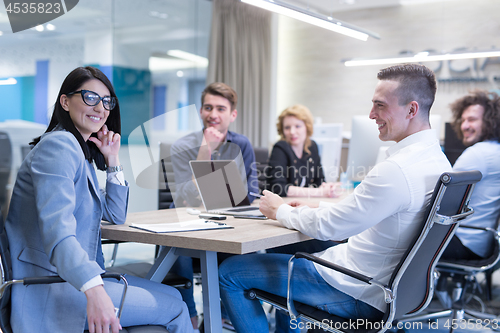 Image of Startup Business Team At A Meeting at modern office building