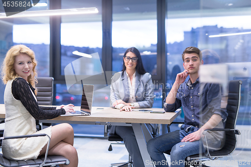 Image of Startup Business Team At A Meeting at modern office building