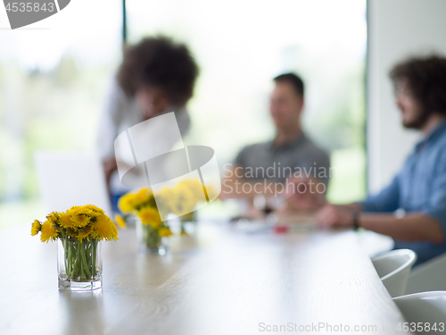 Image of Multiethnic startup Business Team At A Meeting at modern office 