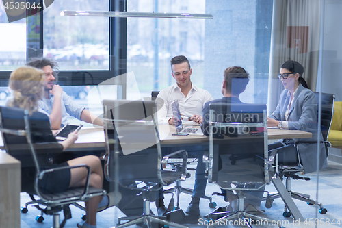 Image of Startup Business Team At A Meeting at modern office building
