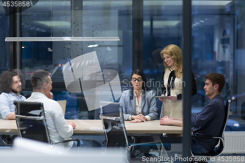 Image of Startup Business Team At A Meeting at modern office building