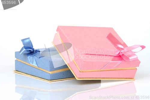 Image of pink and cyan gift