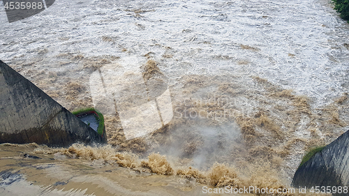 Image of Gate open on Bistrita river dam