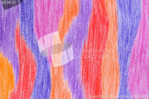 Image of Hand-drawn crayon striped background
