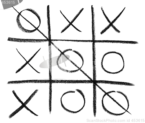 Image of Hand-drawn tic-tac-toe game