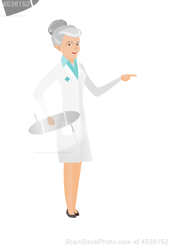 Image of Furious senior caucasian doctor screaming.