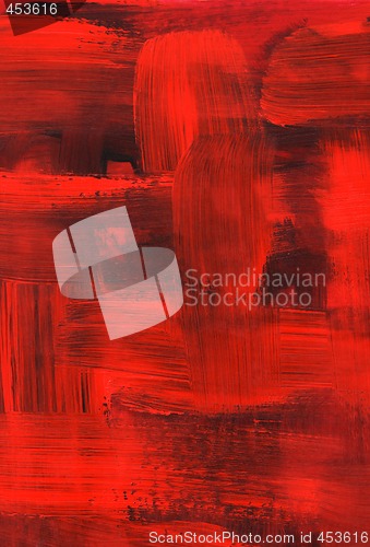 Image of Red oil painting, brush strokes texture