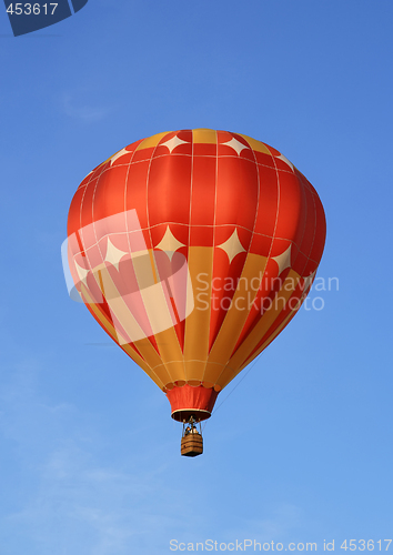 Image of Red and orange hot air balloon