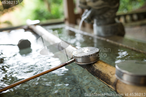 Image of Japanese water ladle in temple