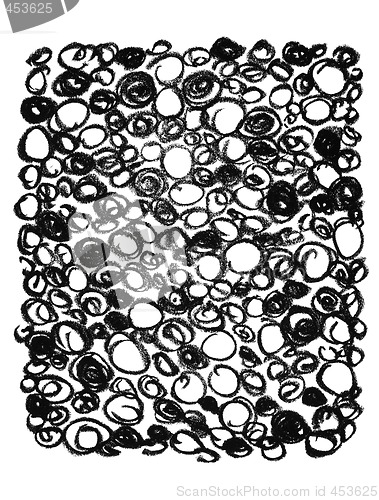 Image of Hand-drawn black bubbles background