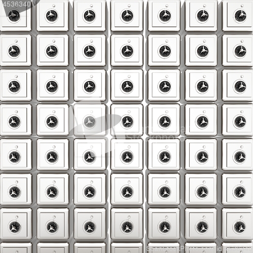 Image of Many safes. 3d render