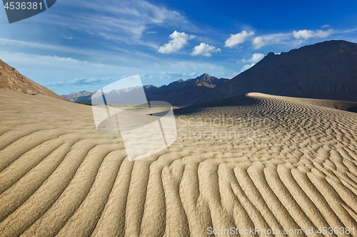 Image of Sand dunes in mountains