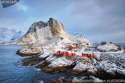 Image of Hamnoy fishing village on Lofoten Islands, Norway