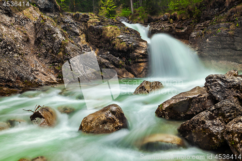 Image of Cascade of Kuhfluchtwasserfall. Farchant, Garmisch-Partenkirchen