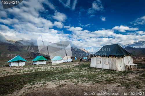 Image of Tent camp in Himalayas