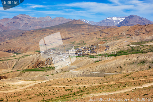 Image of Kibber village in Himalayas, Himachap Pradesh, India