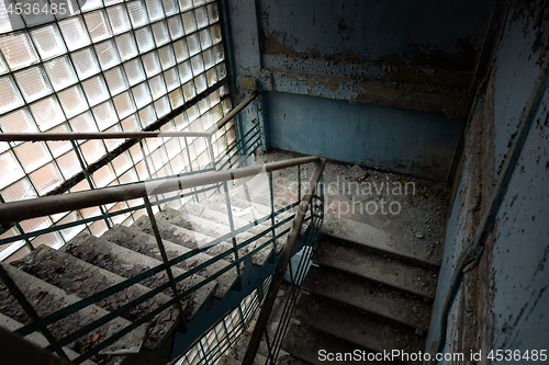 Image of Abandoned staircase angle shot