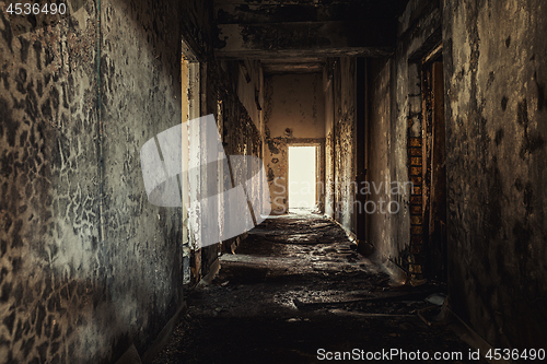 Image of Abandoned corridor in Pripyat Hospital, Chernobyl Exclusion Zone 2019