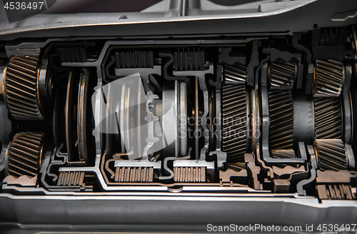 Image of Cross section of an automatic gearshift