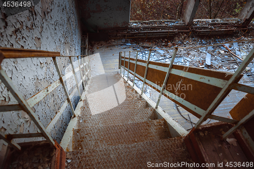 Image of Abandoned staircase angle shot