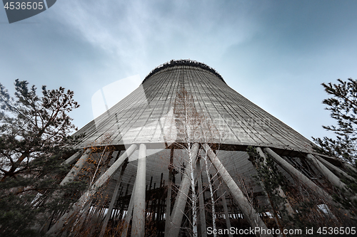 Image of Cooling Tower of Reactor Number 5 In at Chernobyl Nuclear Power Plant, 2019