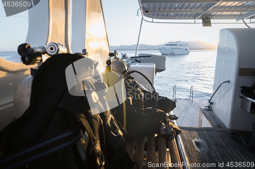 Image of Diving jackets on the boat