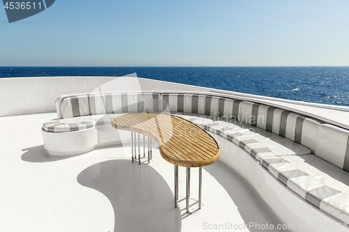 Image of Relaxing area of luxury yacht