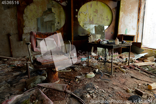 Image of Abandoned Barber saloon in Pripyat, Chernobyl Exclusion Zone 2019