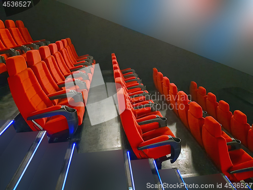 Image of Red seats in a row